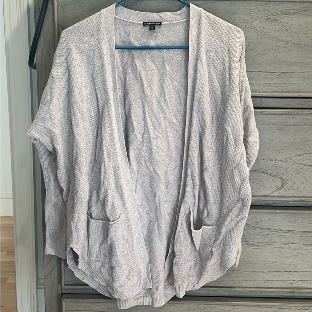 Express Light Brown Cardigan Sweater
